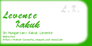 levente kakuk business card